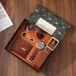 Men's Gift Set: Wristwatch, Wallet, Belt, Key Holder & Eyeglasses - 3