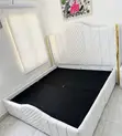 Pure Leather 6x6 Bed Frame - Like New - 1