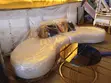 Curved Bouclé Sectional Sofa & Gold Coffee Table Set - 2