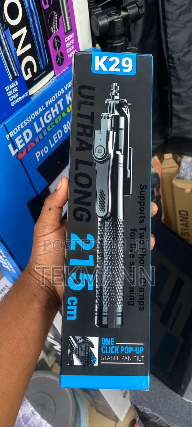 215cm Selfie Stick Tripod da Bluetooth Remote - 1