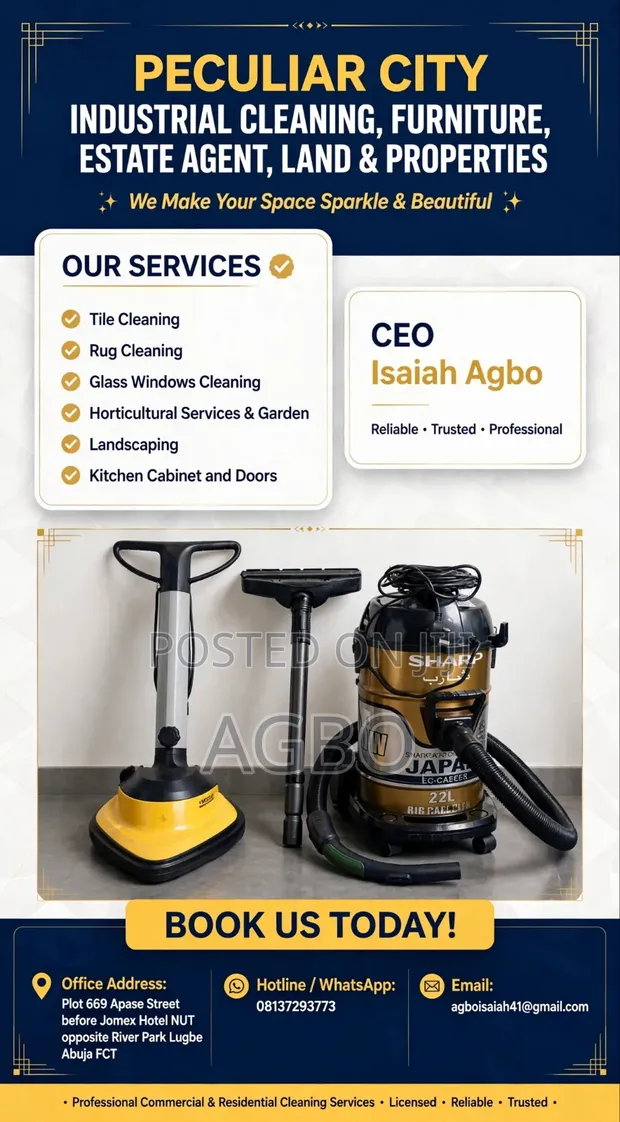 Industrial Cleaning Services - Post Construction, Tiles, Rugs - 1