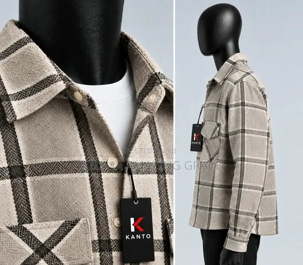 Premium Checked Overshirt/Casual Jacket - KANTO - 1
