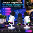 Pro RGB Recording Microphone tare da Mute & Volume Control - 1