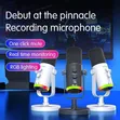 Pro RGB Recording Microphone tare da Mute & Volume Control - 2