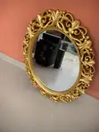 Home Interiors Gold Round Mirror - 2