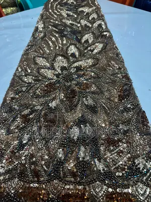 Hand Beaded Lace Fabric for Occasions