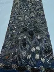Hand Beaded Lace Fabric for Occasions - 2