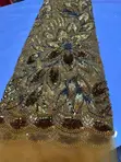 Hand Beaded Lace Fabric for Occasions - 3