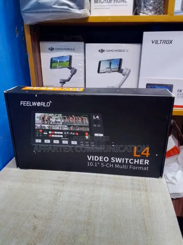 FEELWORLD L4 5-Channel Video Mixer with 10.1" Touchscreen - 1