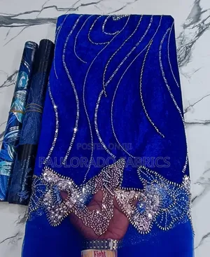 Swiss Velvet Beaded Lace Fabric