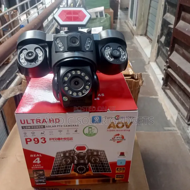 AOV P93 V380 4-Lens Solar CCTV Camera - 1