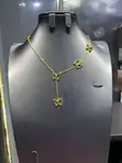 Trending V-Logo Lariat Necklace - Gold - 1