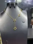 Trending V-Logo Lariat Necklace - Gold - 2