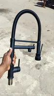 Premium Black Pull-Out Kitchen Sink Mixer Tap - 2