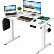 Modern Adjustable Electric Standing Desk - White - 1