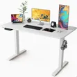 Modern Adjustable Electric Standing Desk - White - 2