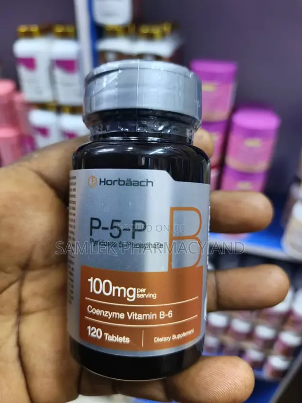 Horbaach Vitamin B6 Mai Aiki P5P 100mg | Kwayoyin Halitta 120 - 1