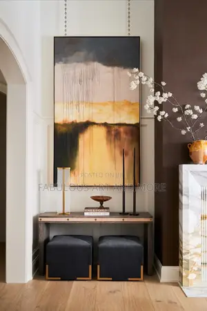 Black Tree Golden Moon Wall Artwork