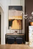 Black Tree Golden Moon Wall Artwork - 2