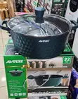 AVINAS 32cm 9.5L Die-Cast Non-Stick Casserole Pot da Murfin Gilashi - 2