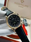 Patek Philippe Chronograph Leather Strap Watch - 3
