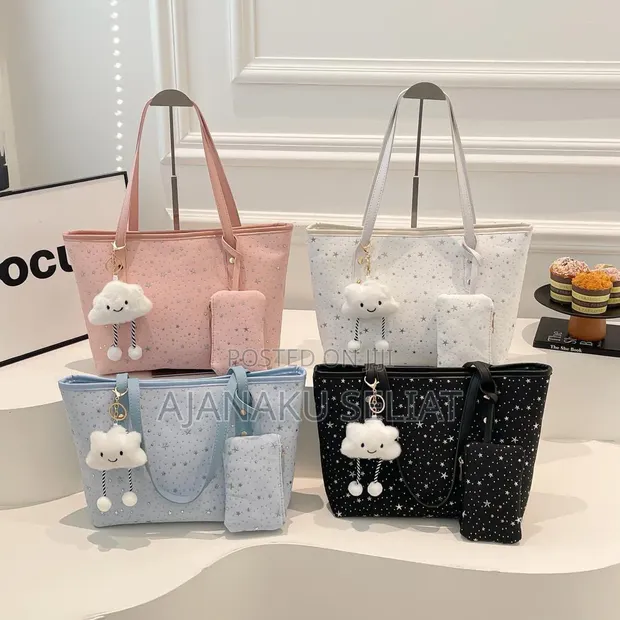 Tote Bag with Mini Purse - Black - 1
