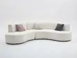 Curved Cream Sectional Sofa - 1