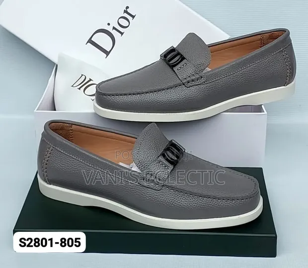 Manyan Maza na Dior Leather da Suede Loafers - 1