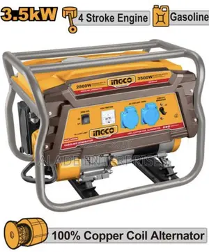 Ingco 3500W Gasoline Generator (Manual Start)