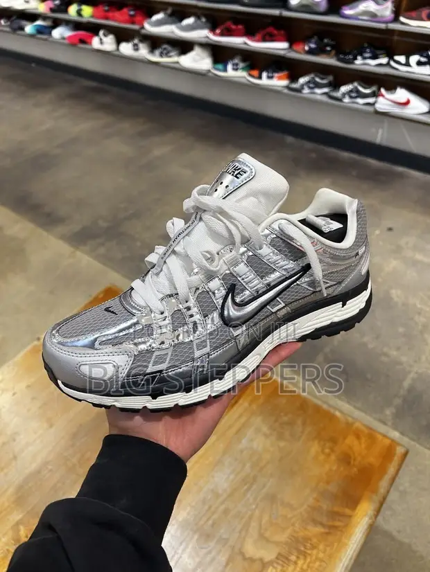 Nike P-6000 Silver Luxury Sneakers - 1