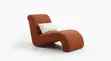Sculptural S-Curve Orange Accent Chair - 1