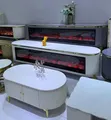 Luxury Electric Fireplace TV Console & Coffee Table Set - 2
