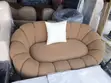 Tufted Camel Brown Bouclé Curved Sofa - 2