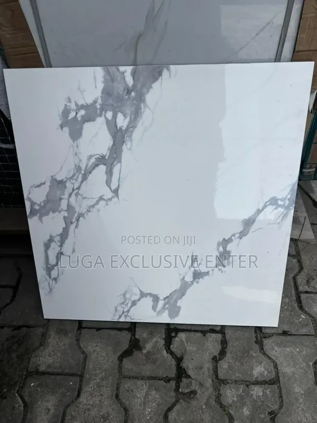Carara White Floor Tiles 60x60cm - 1