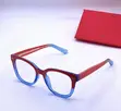 Designer Cat-Eye Dual-Tone Frames - Red/Blue - 1