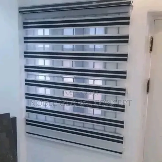 VIP Brand Black and White Window Blinds - 1