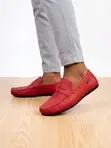 Red Clarks Men's Quality Leather Loafers - Size 40-44 - 1