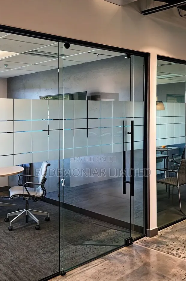 Frosted Glass Partition Installation for Offices - 1
