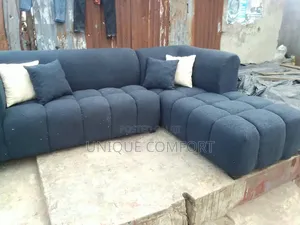 Sabon Sofar L-Shape Boucle Mai Mewarar Kyau Tare da Abubuwan Zubarwa
