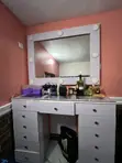 Vanity Table and Mirror Set - 3