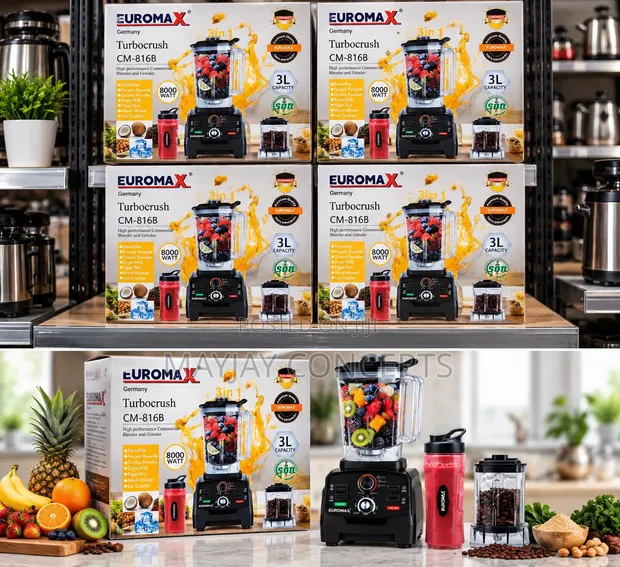 Euromax 3L TurboCrush 3-in-1 Commercial Blender - 1