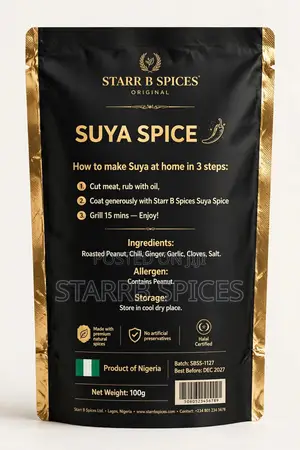 Starr B Original Suya Yaji Spice 100g Fine Powder