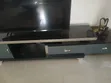 Modern Black Tempered Glass TV Console - 1