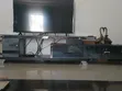 Modern Black Tempered Glass TV Console - 2