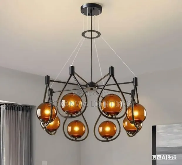 American Industrial Loft Chandelier Light - 1