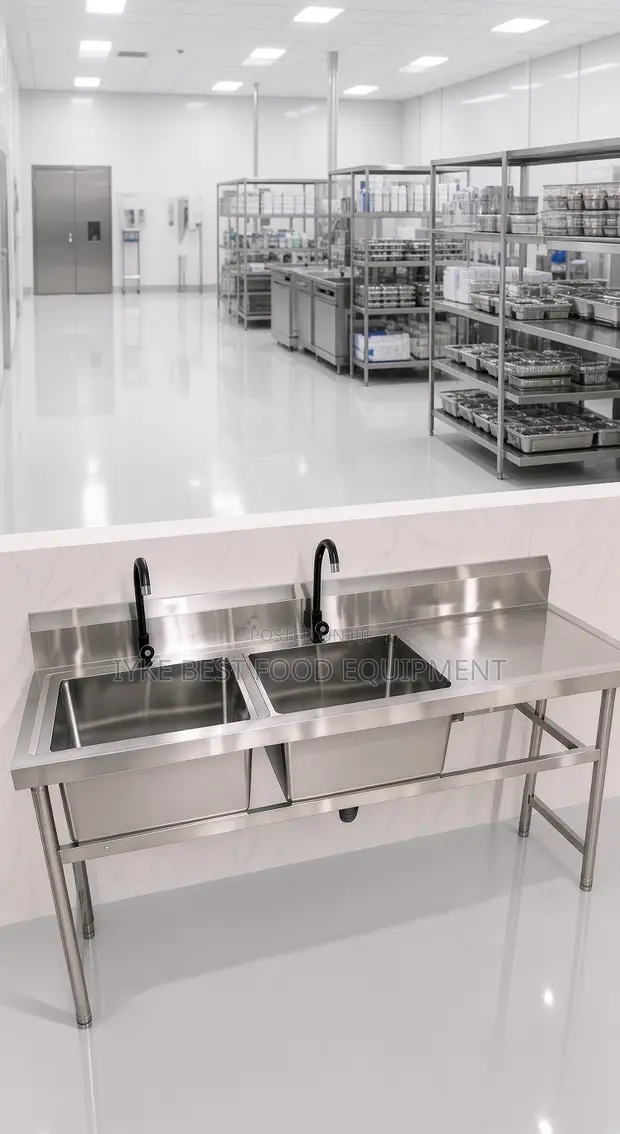 Double Basin Stainless Steel Commercial Sink - 1