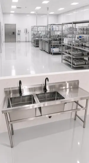 Double Basin Stainless Steel Commercial Sink