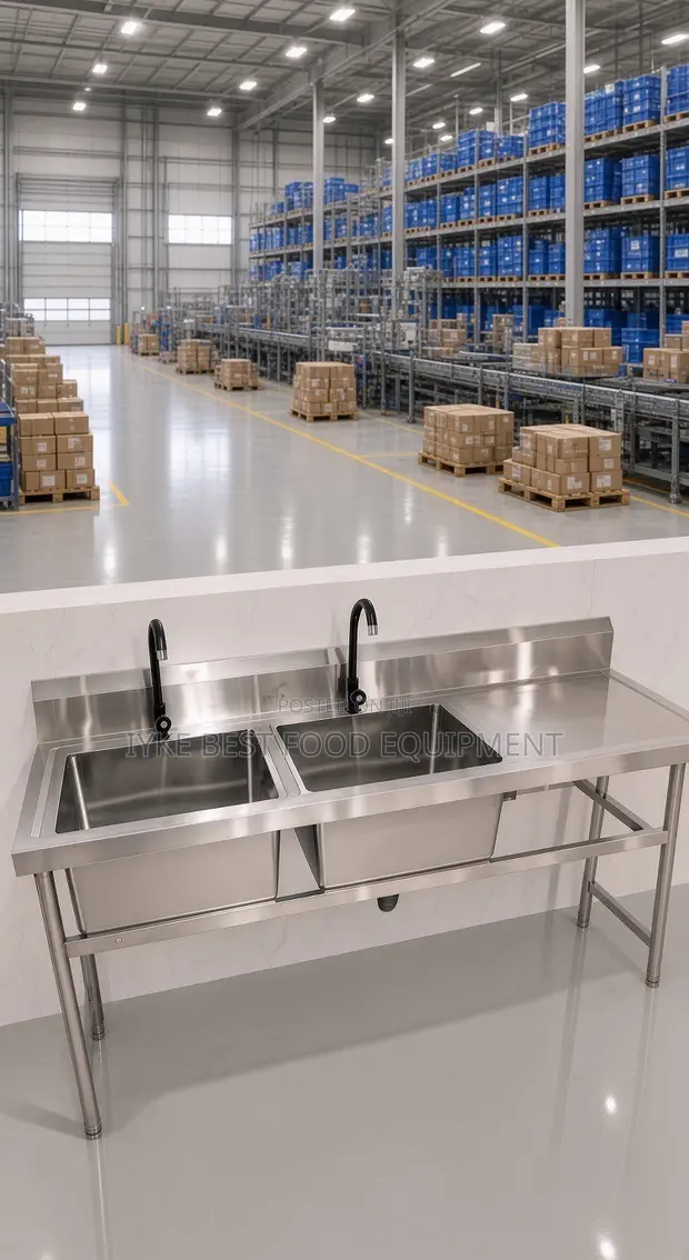 Double Basin Stainless Steel Commercial Sink - 1