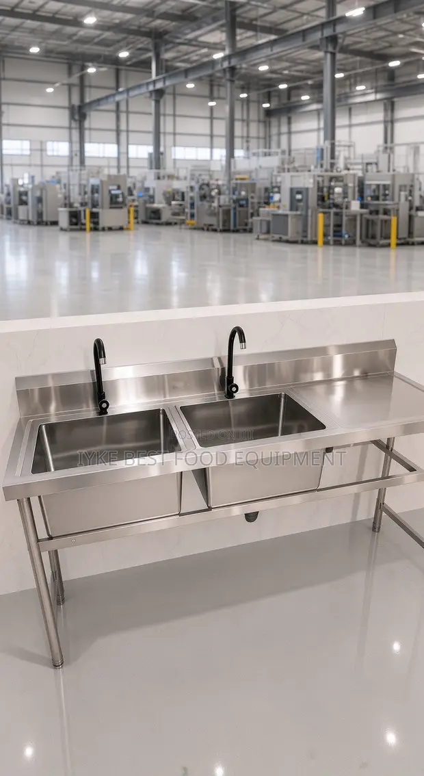 Master Double Basin Stainless Steel Commercial Sink - 1