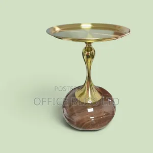 Sabon Modern Pan Top Side Stool Mai Brown Base